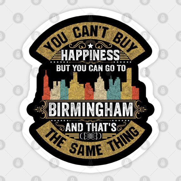 USA City Birmingham City T-Shirt I Love Birmingham Flag Alabama State Home City Birmingham Map Native American USA Flag Sticker by BestSellerDesign